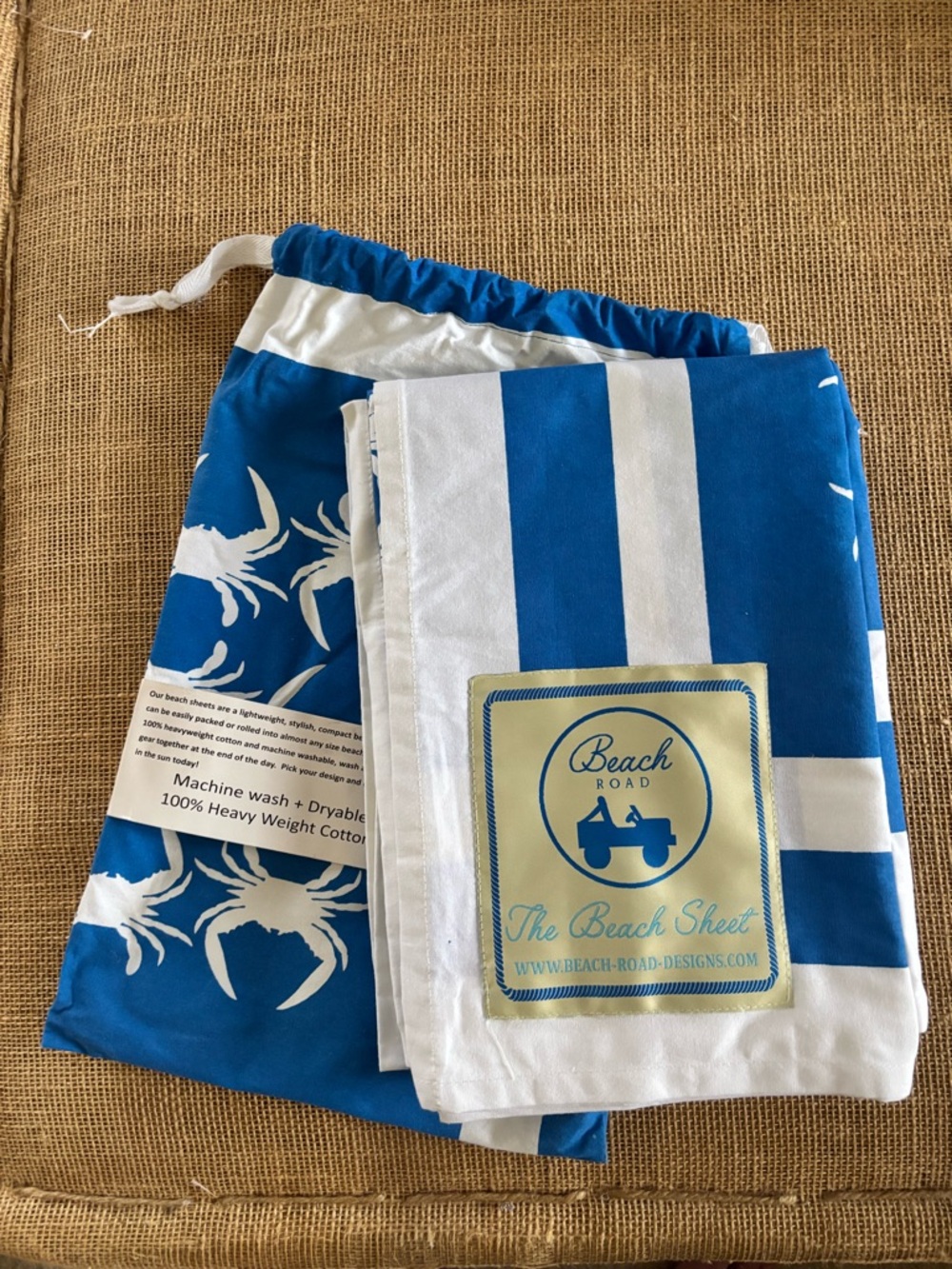 Blue & White The Beach Sheet by